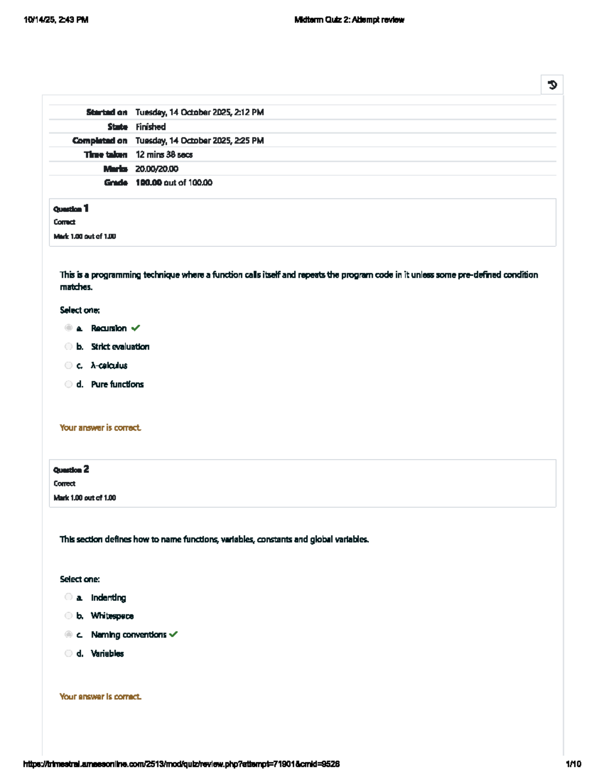 Software Engineering Midterm Quiz 2 Review - Studocu
