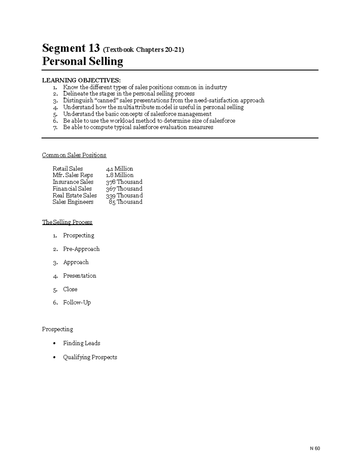 Sales Strategies and Techniques: Personal Selling Overview (S12) - Studocu