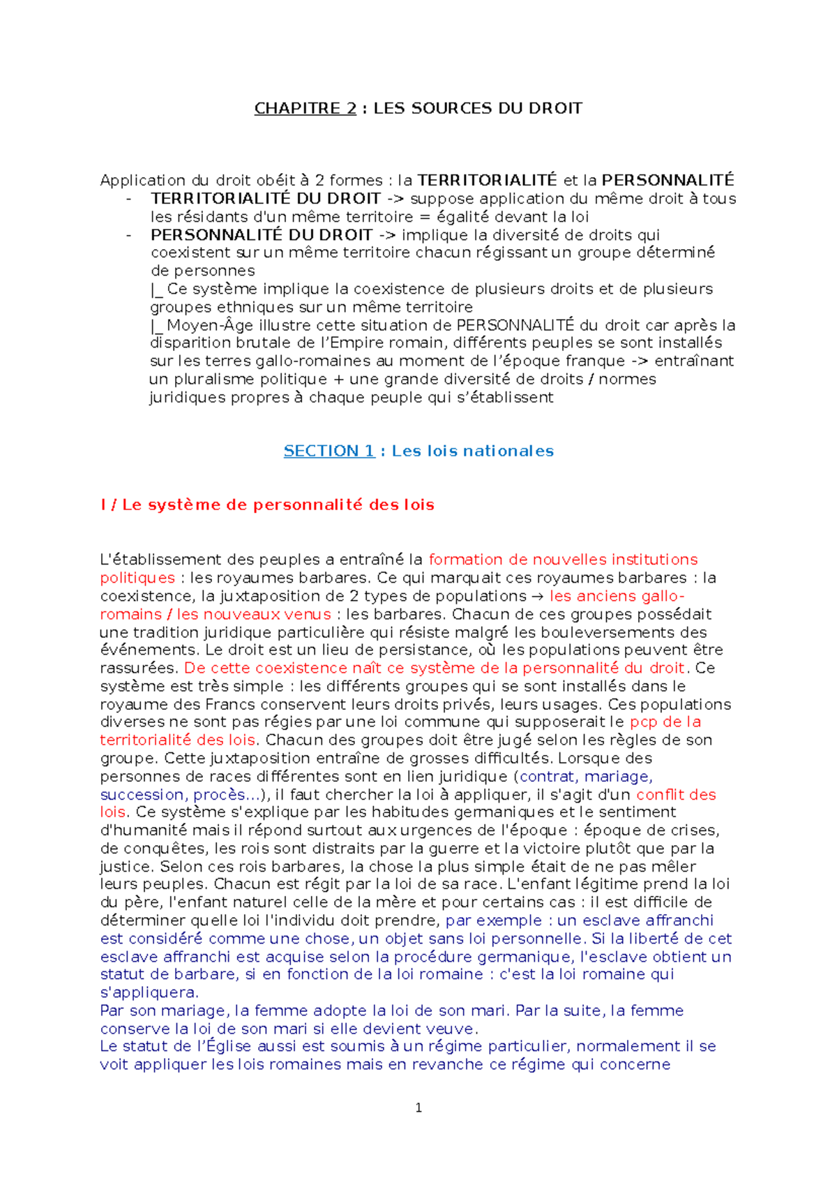 Chapitre 2 - Les sources du droit - CHAPITRE 2 : LES SOURCES DU DROIT ...