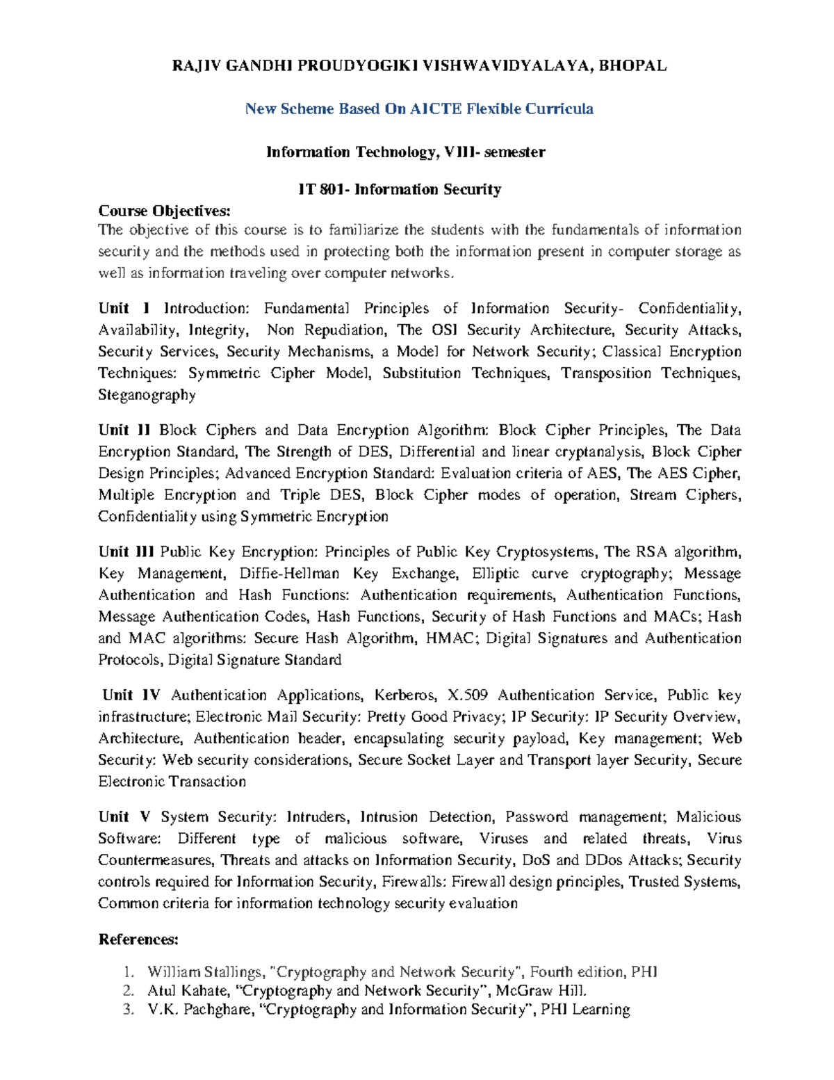 IT 803 (D) Parallel Computing: RGPV 8th Sem Syllabus & Notes - Studocu