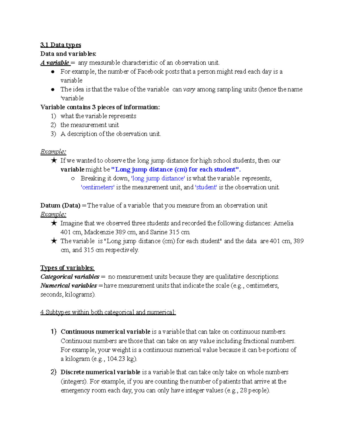PSYC 202 Module 03 Lecture Notes: Data Types & Descriptive Stats - Studocu
