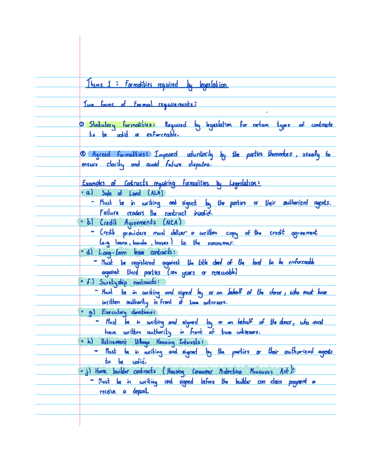 KRG Chapter 3 UNIT 7 - Formalities in Contract Law and Legislation ...