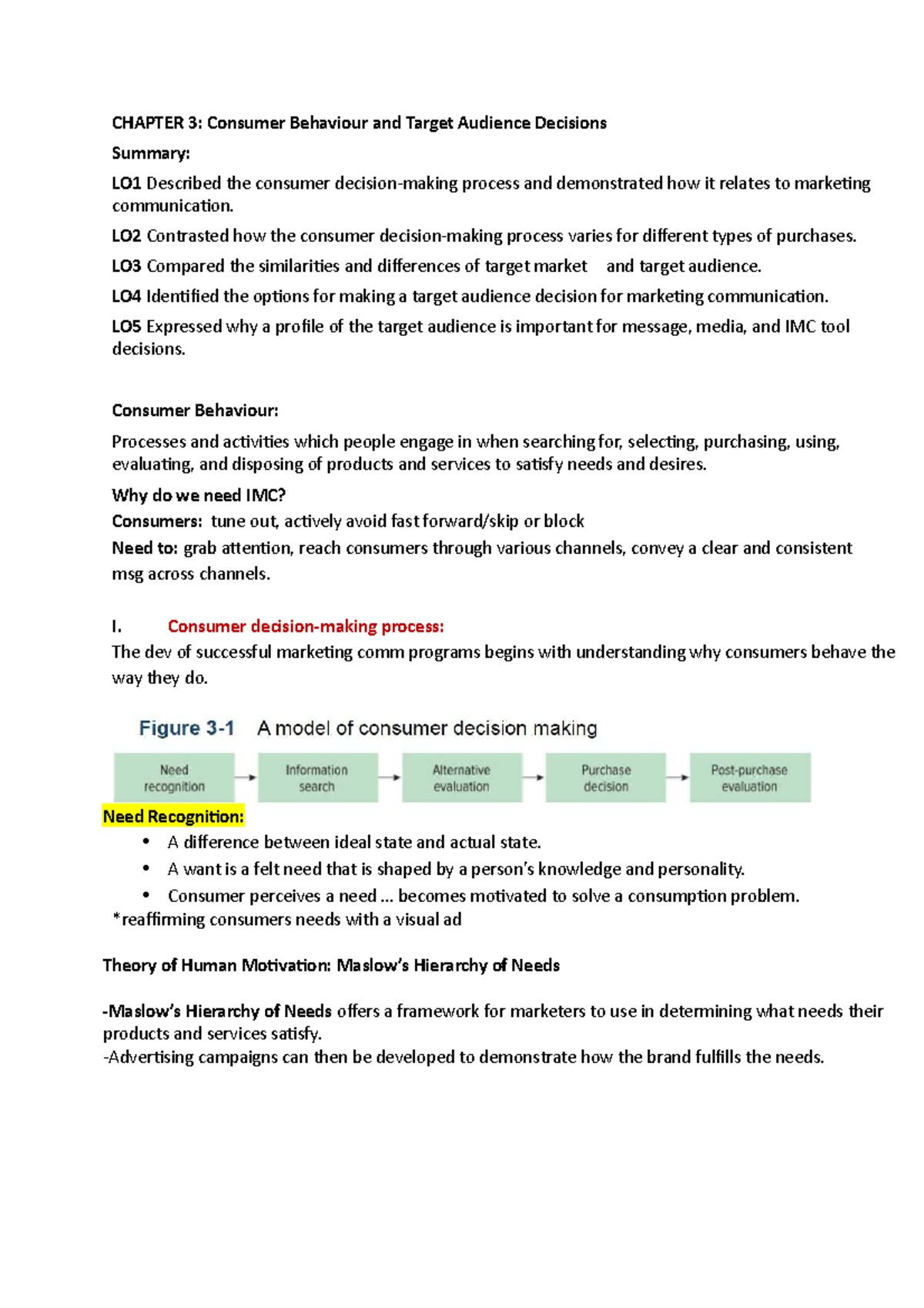MARK 453 Chapter 3: Analyzing Consumer Behavior & Audience Targeting ...