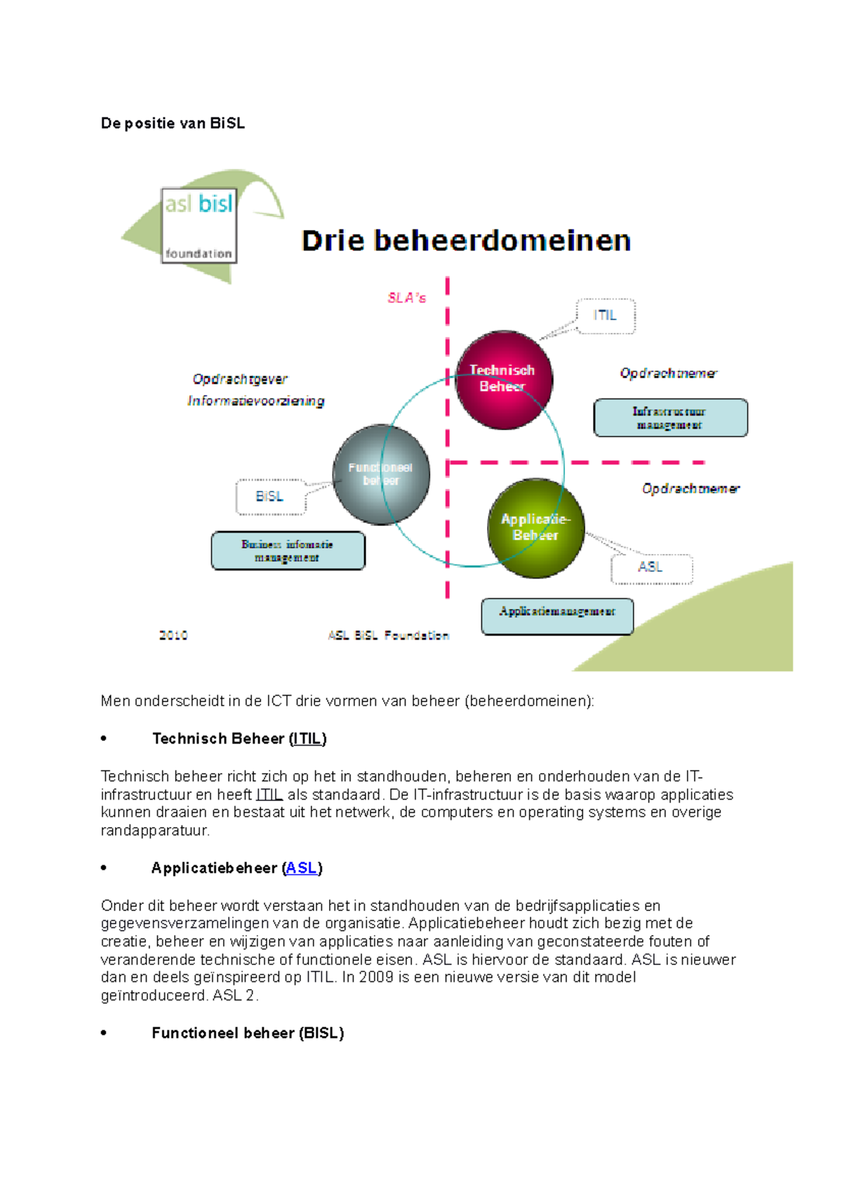 BiSL Samenvatting: Functies en Processen in ICT Beheer - Studeersnel
