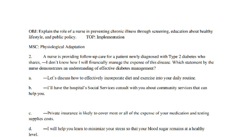 NUR 2025: Role of Nurses in Chronic Illness Prevention & Management ...