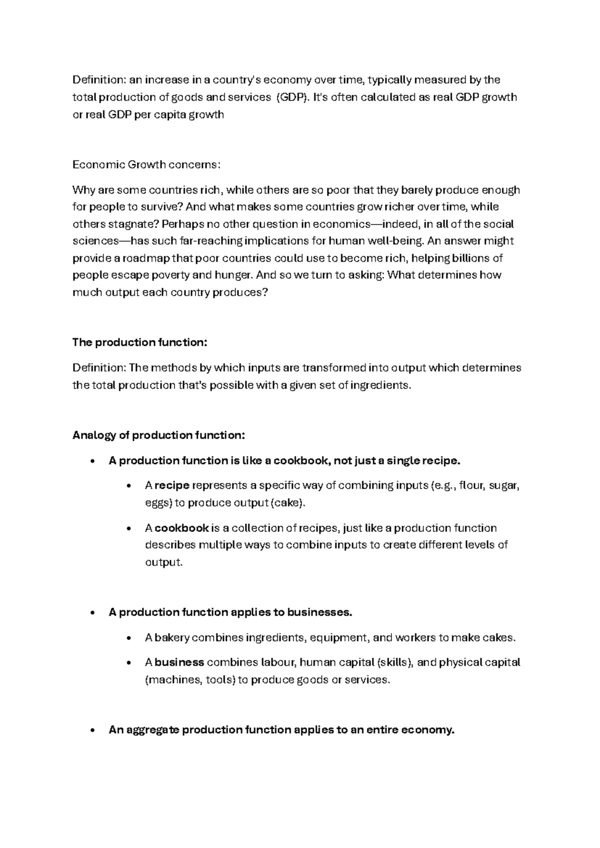 Economic Growth Insights: Understanding GDP and Production Functions ...