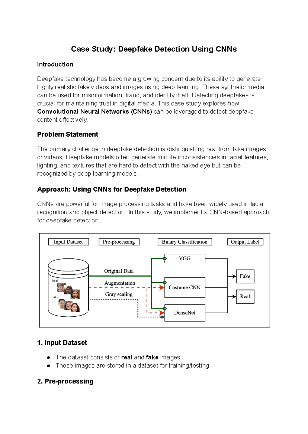 Case Study Deepfake Detection Using CNNs - Case Study: Deepfake ...