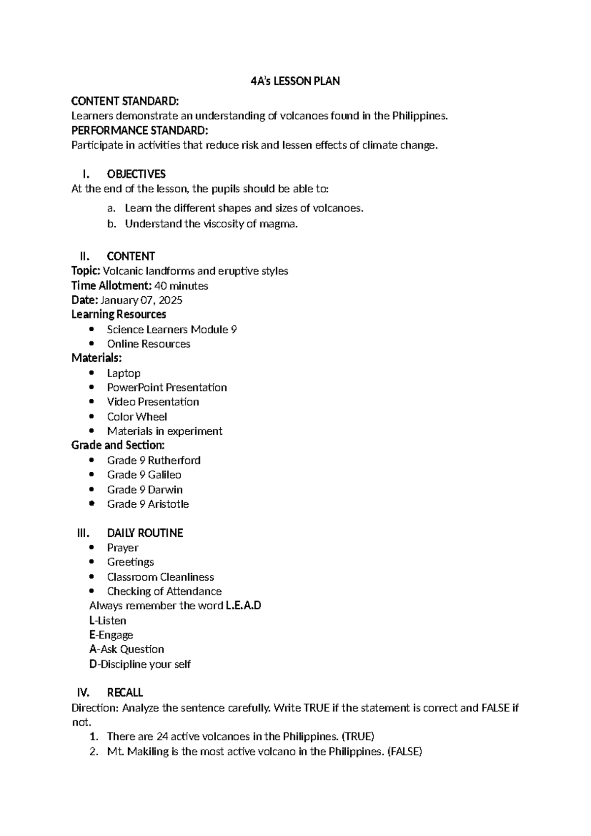 Q3 W7 - Heat and Energy Lesson Plan for Grade 7 Science - Studocu