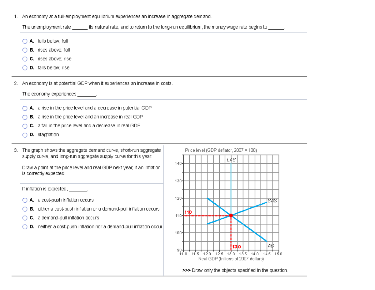Final Exam Review: Aggregate Demand and Economic Equilibrium (ECO 101 ...