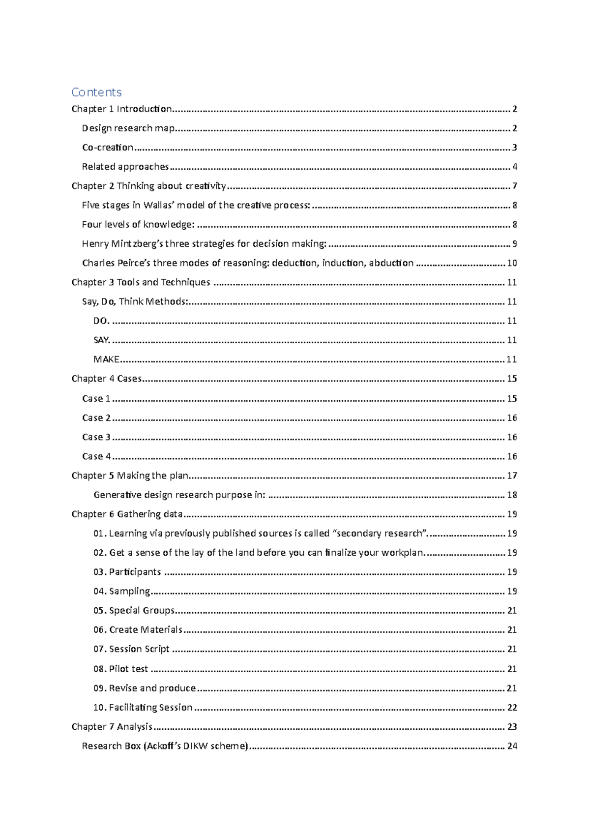 Summary of All Chapters for Design Research (Course Code: DR101 ...