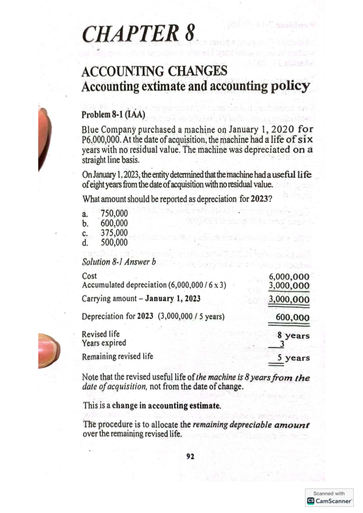 CHAPTER 8 ACCOUNTING CHANGES: Accounting Estimates and Policies (IAA ...