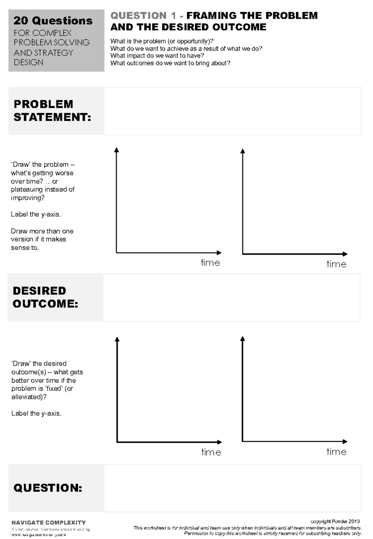 20 Questions for Complex Problem Solving & Strategy Design - Module 15 ...