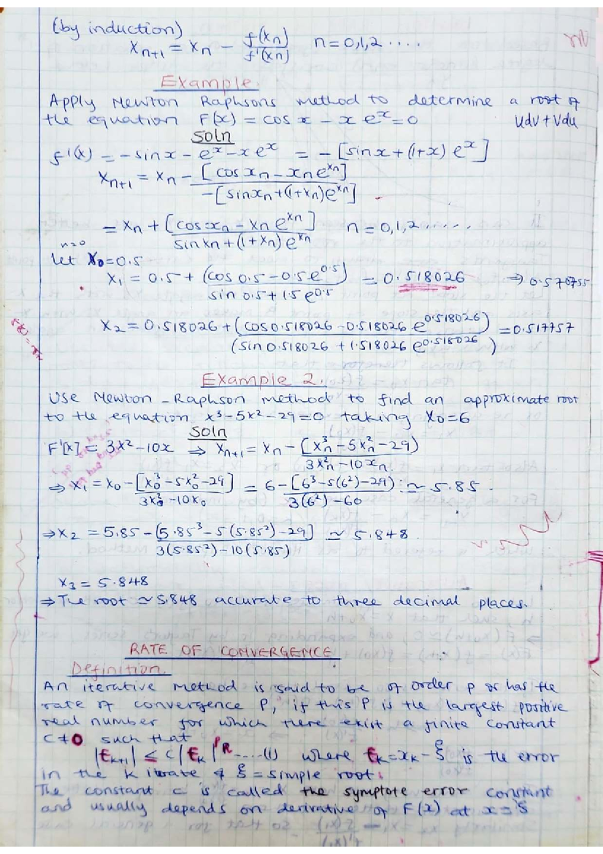 MATH 314 (3)-1 - Newton-Raphson Method & Finite Differences Notes - Studocu