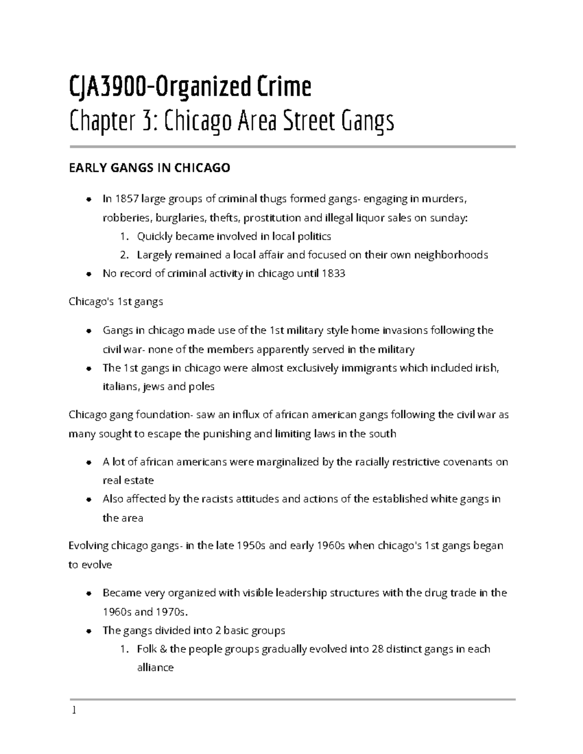 CJA3900 module 3 - powerpoint presentation/lecture notes for professor ...