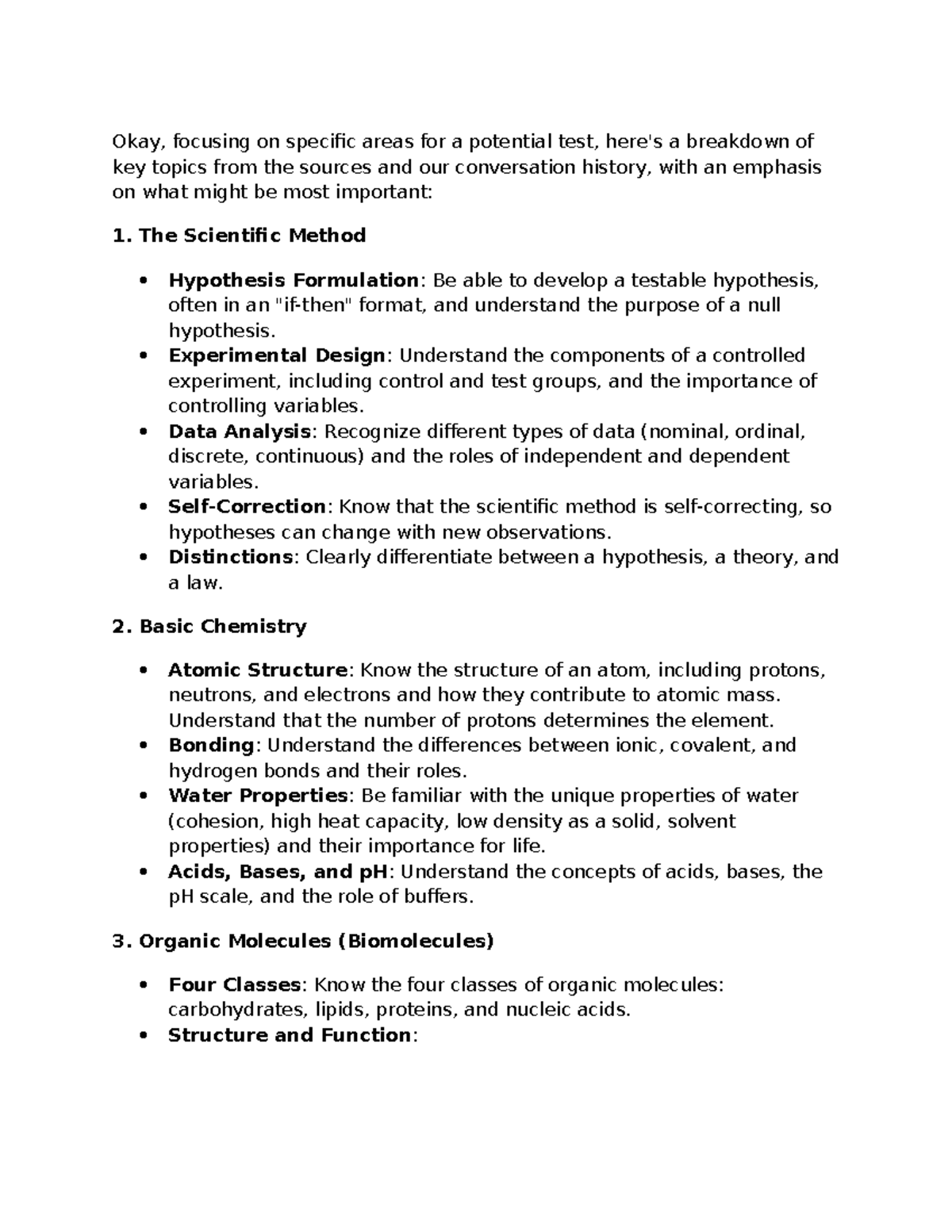 Biology 101: Comprehensive Study Guide on Key Concepts and Structures ...