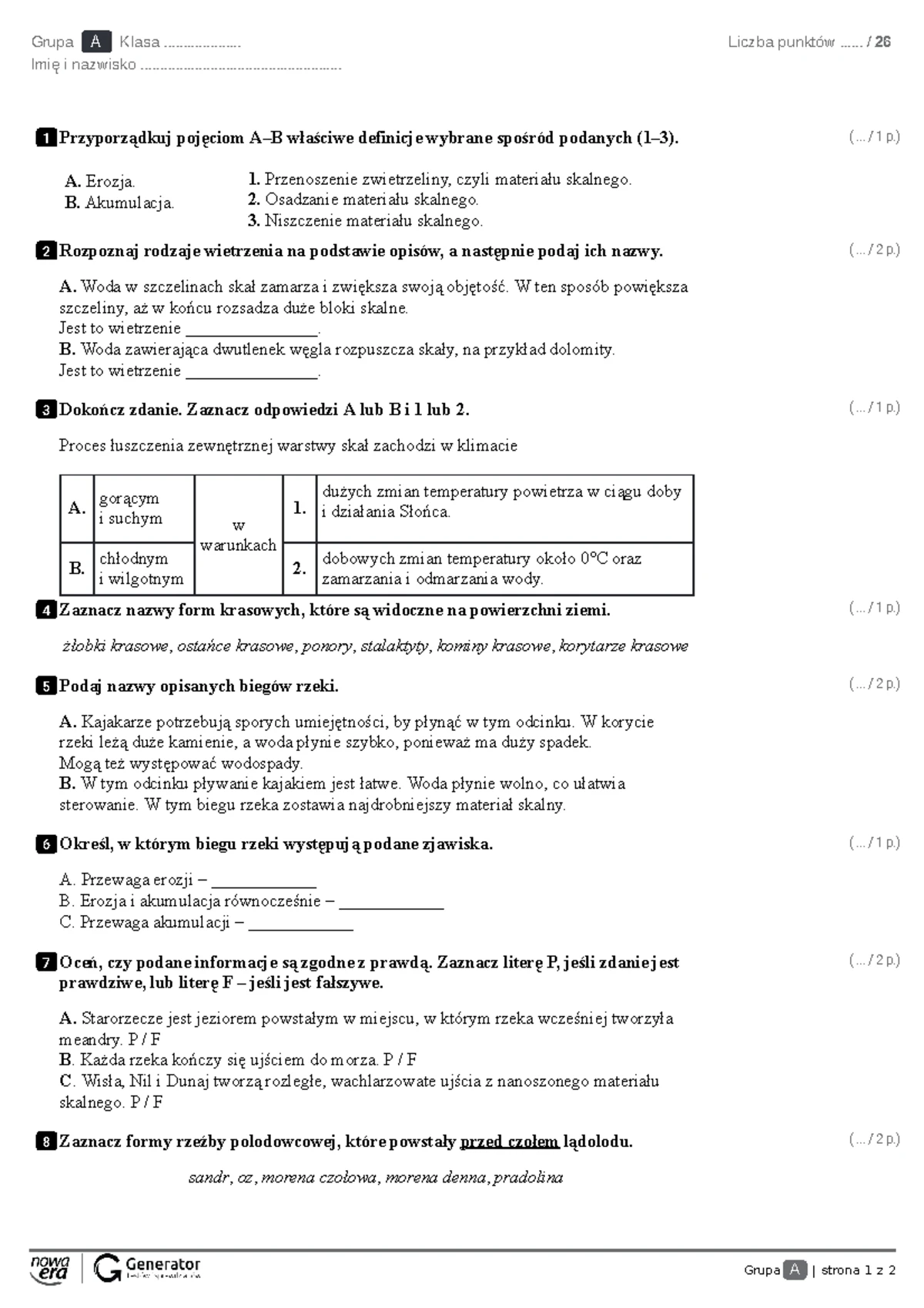 Gleby Biosfera Sprawdzian Nowa Era www.studocu.com
