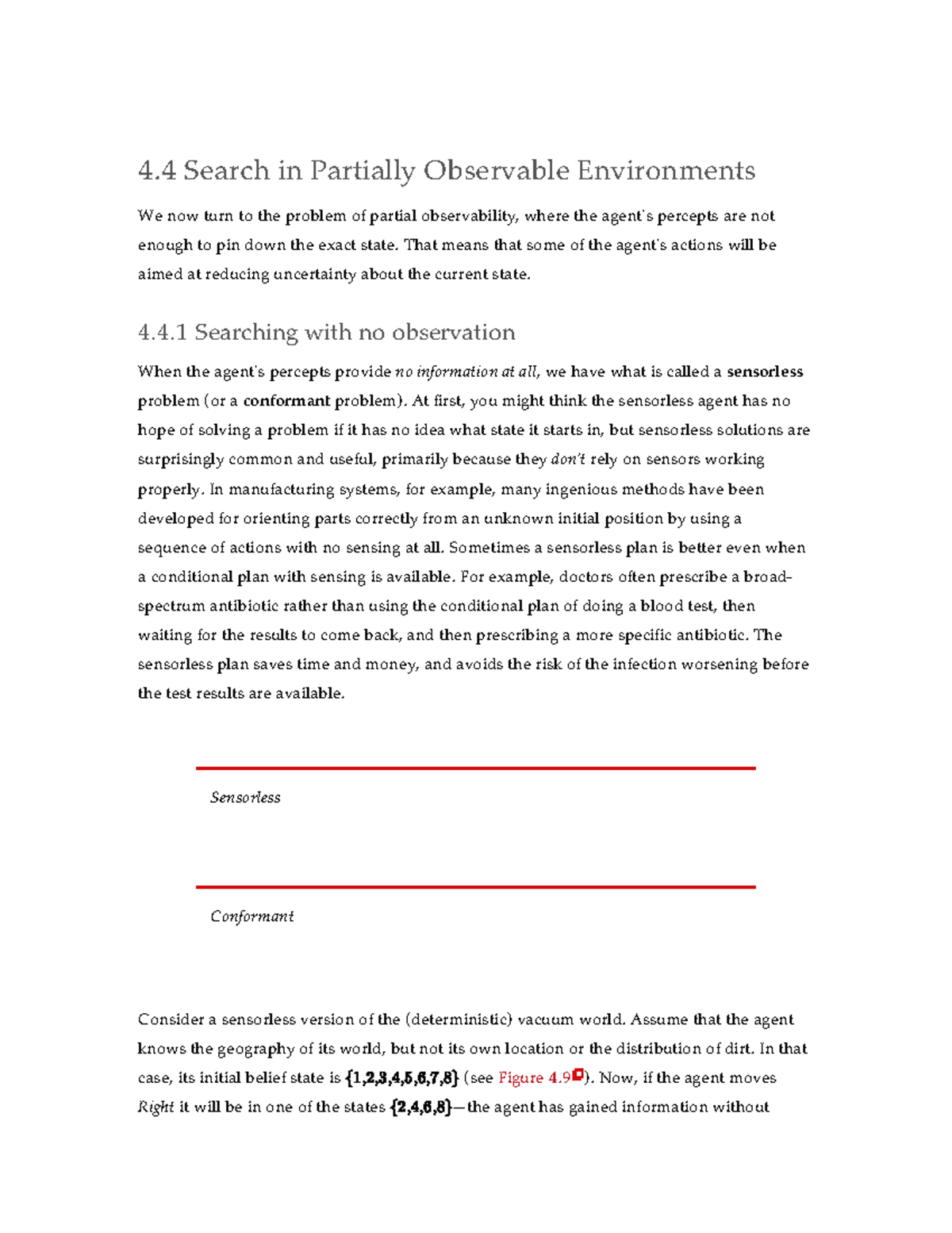 附加1 - 4.4 Partially Observable Environments in AI - Studocu
