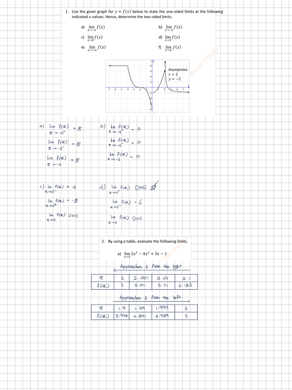 Limits Evaluation Tutorial - Course Code: Studocu 1 - Studocu