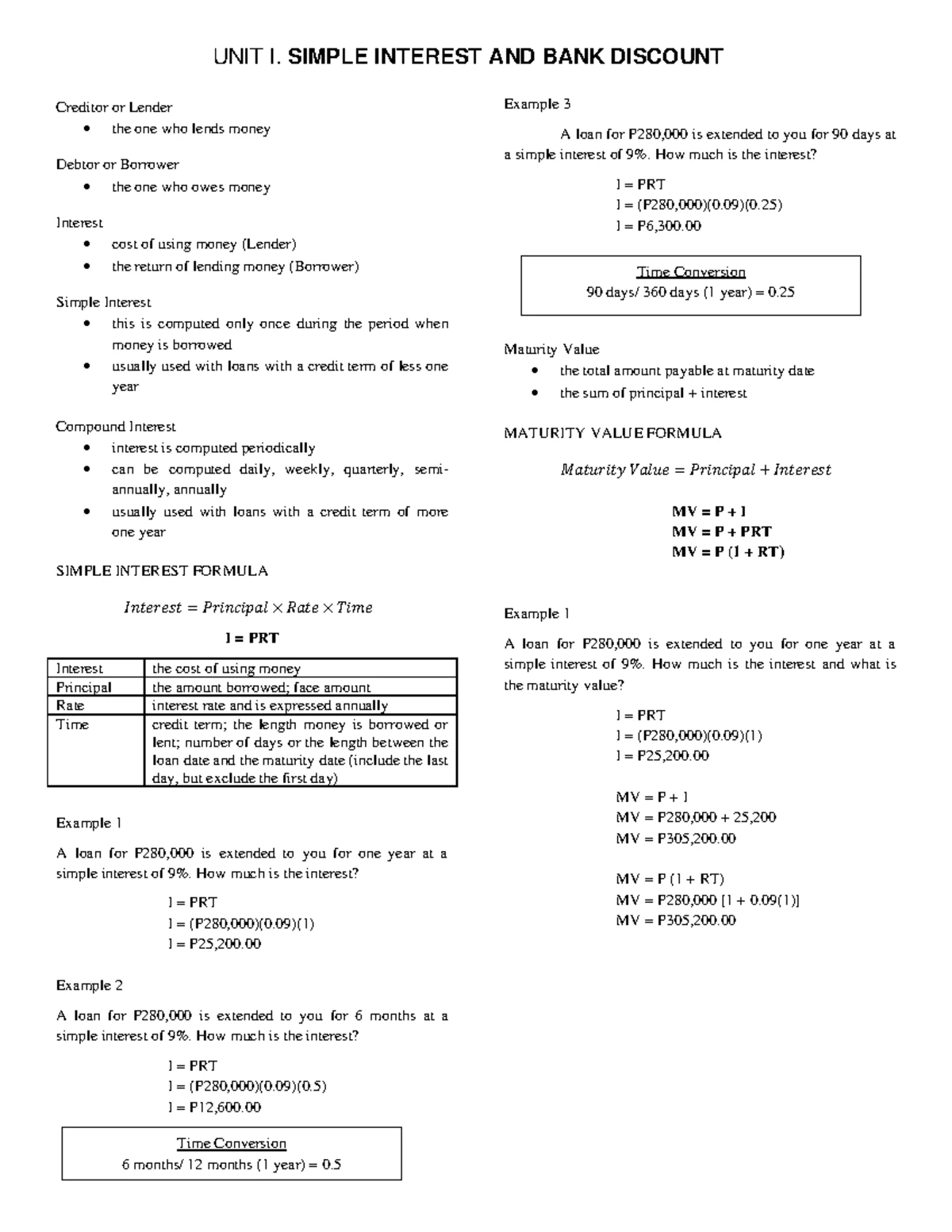 Unit 2 & 3: Understanding Compound Amount and Present Value Concepts ...