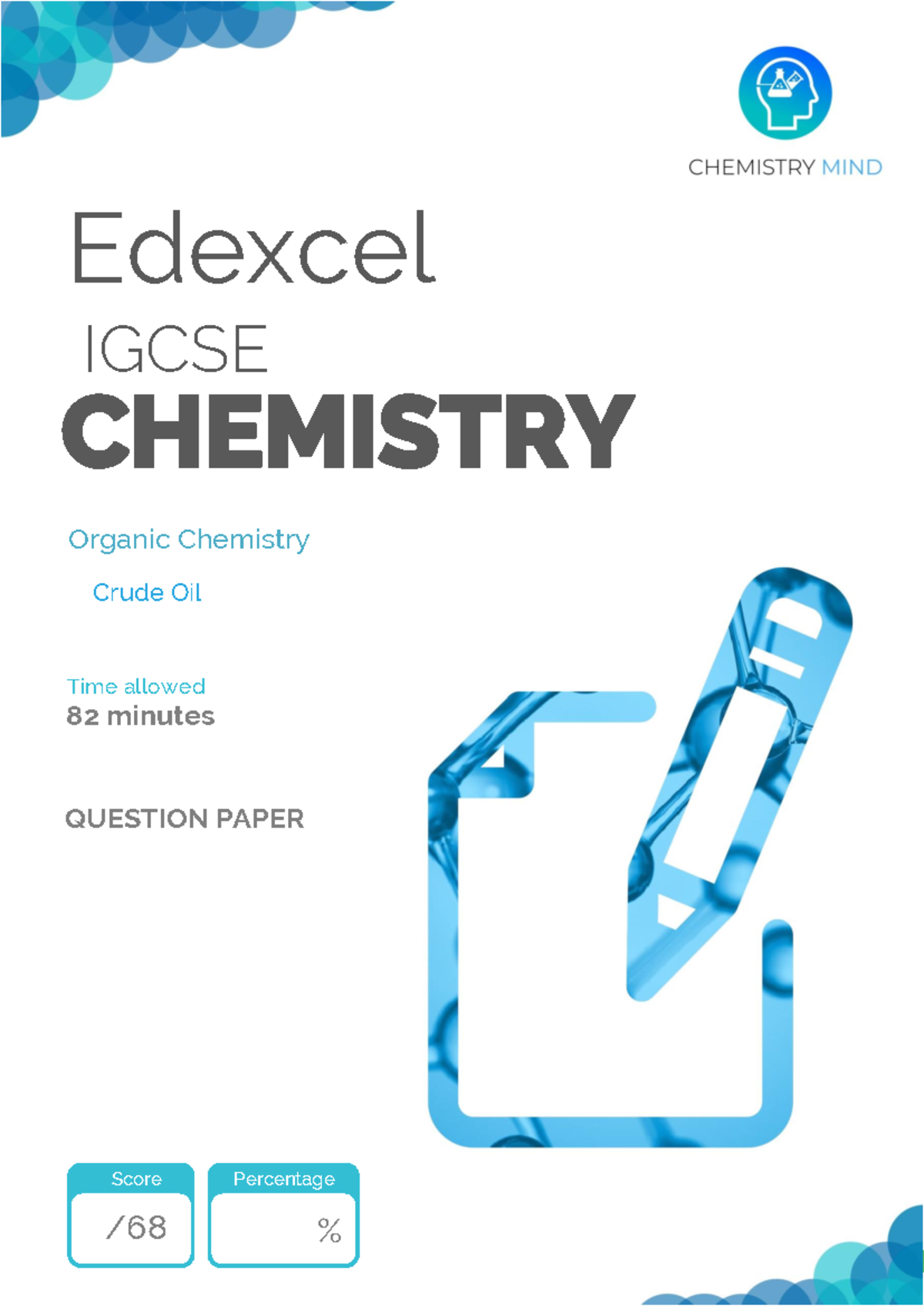 Edexcel IGCSE CHEMISTRY Organic Chemistry Crude Oil QP - Studocu