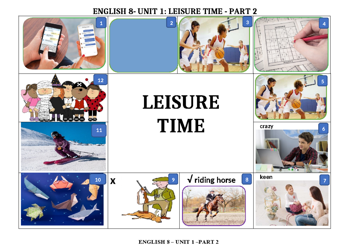 ENGLISH 8: SPEAKING UNIT 1-5 REVIEW FOR SEMESTER 1 - Studocu