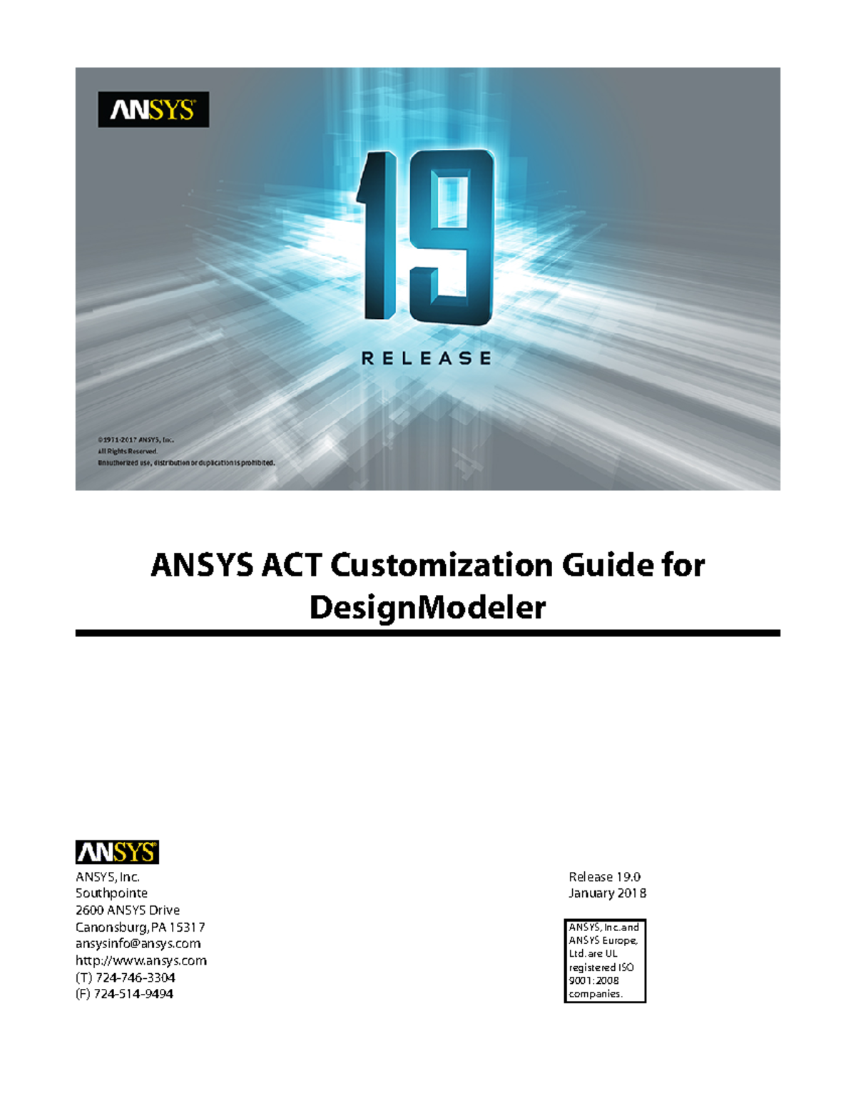 ACT Customization Guide for Design Modeler - ANSYS ACT Customization ...