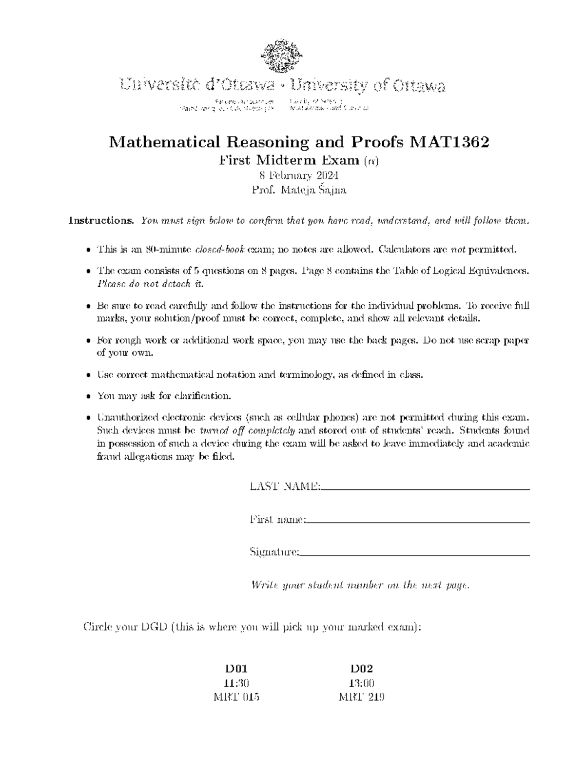 Mat1362 practice midterm exam 1 - mathematical reasoning and proofs ...