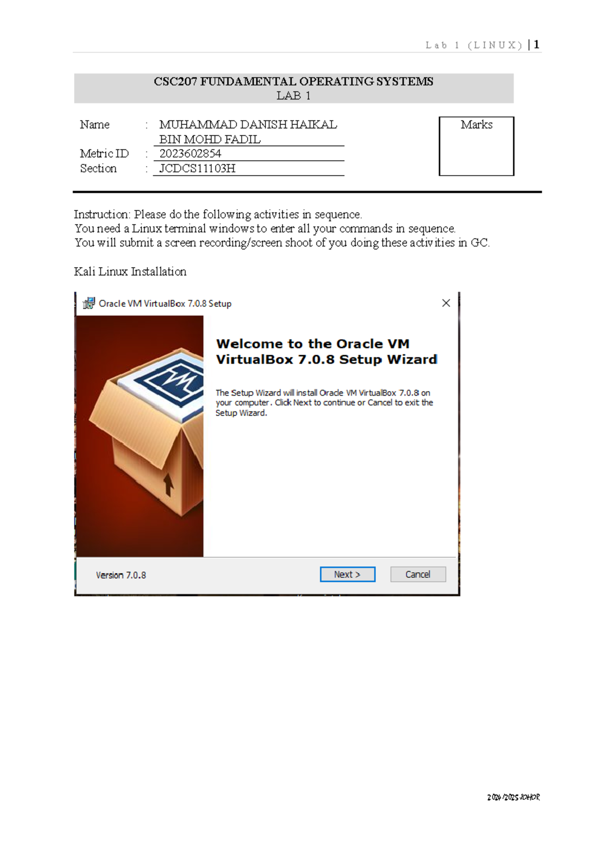 Linux Lab 1 Activities and Commands - CSC207 Essentials - Studocu