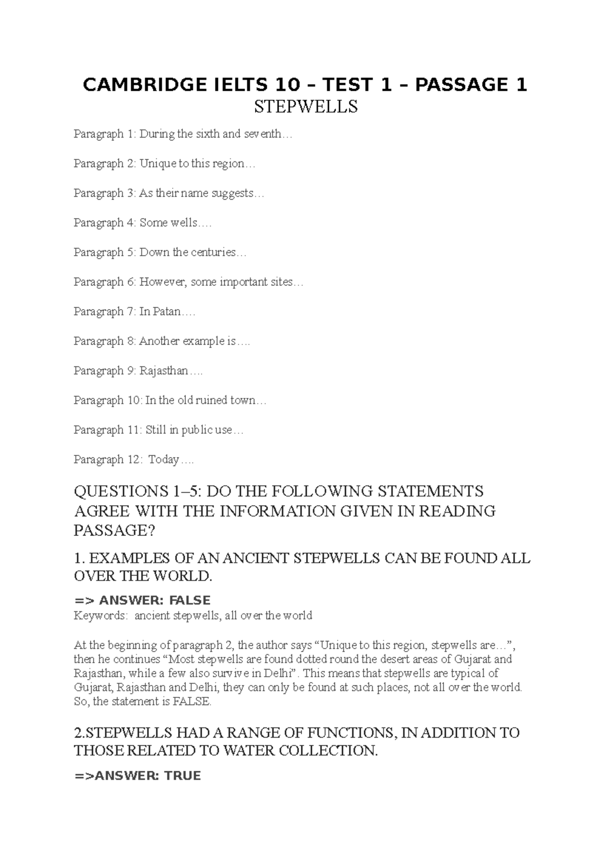 Cambridge IELTS 10 Test 1 Reading Passages with Questions and Answers ...