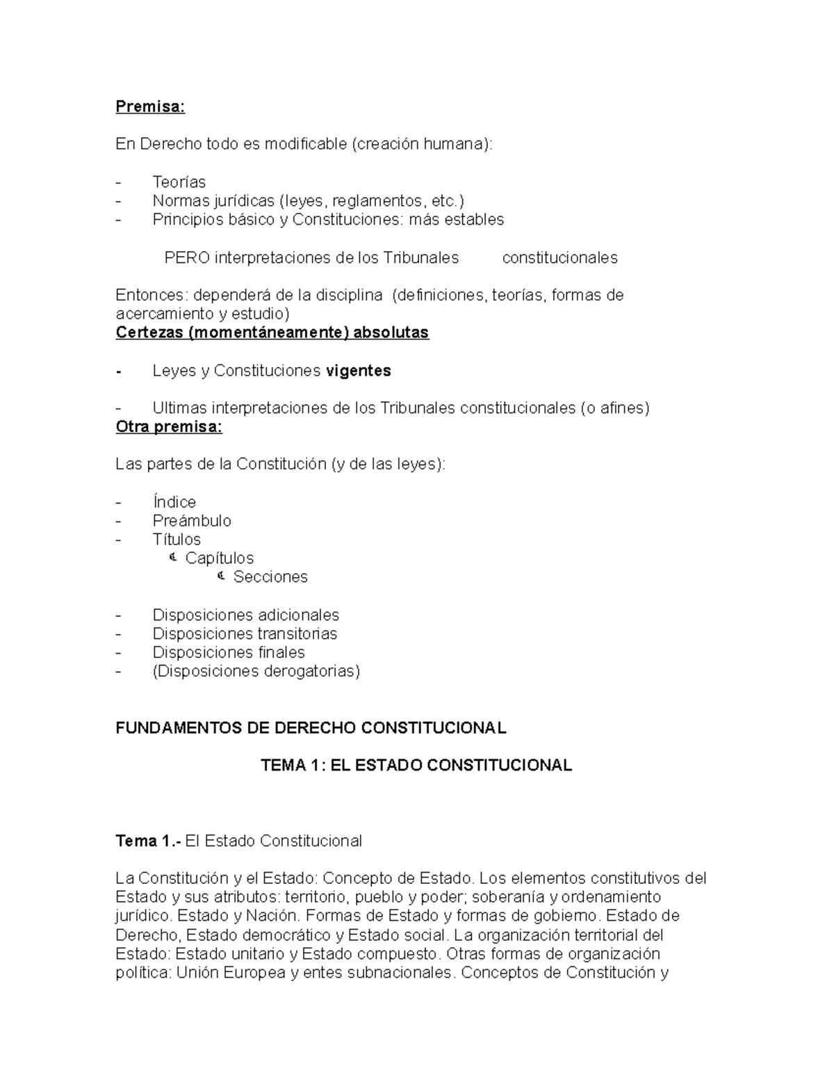 Derecho Constitucional (DC101): El Estado Constitucional y sus ...