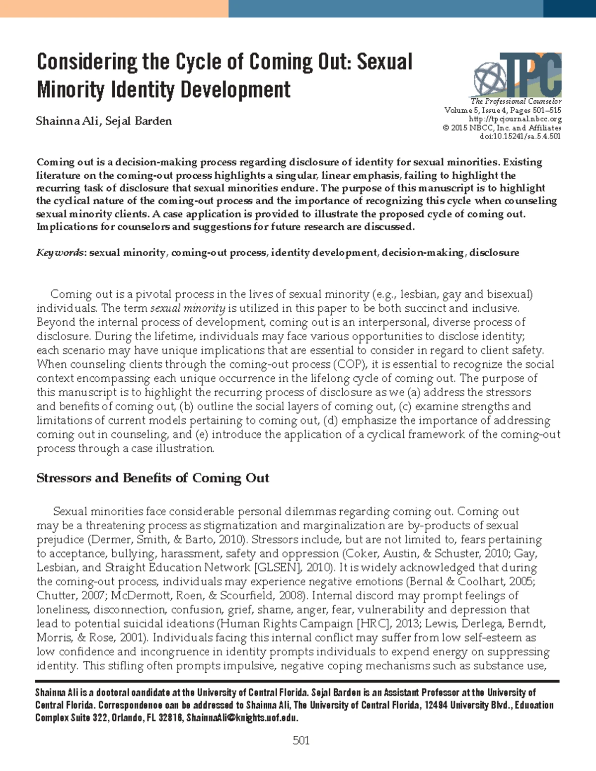 Minority Stress - Assessment - Epas 9 quarter 3 - Minority Stress ...