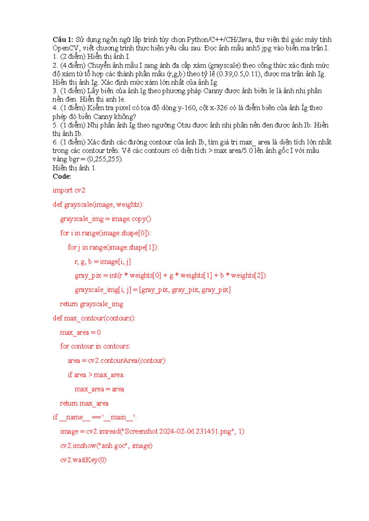 Chương trình Thực Hành Xử Lý Hình Ảnh Sử Dụng OpenCV - PYTHON/C++/C# ...