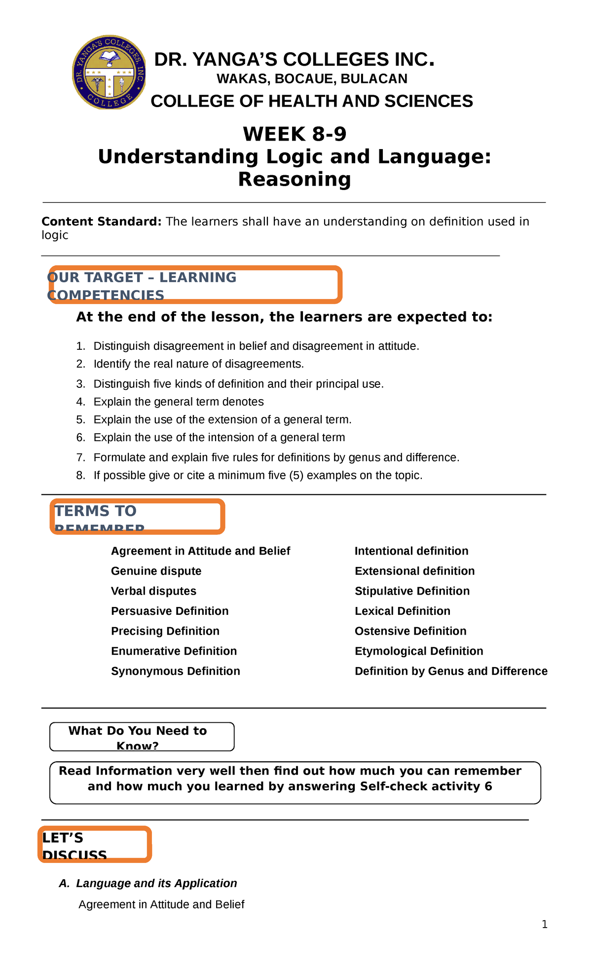 7-WEEK+8-9 - logic critical thinking - WAKAS, BOCAUE, BULACAN COLLEGE ...