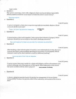 Term 4 Exam 1 copy - Exam 1 for NUR 2243C - NUR2243C - Studocu