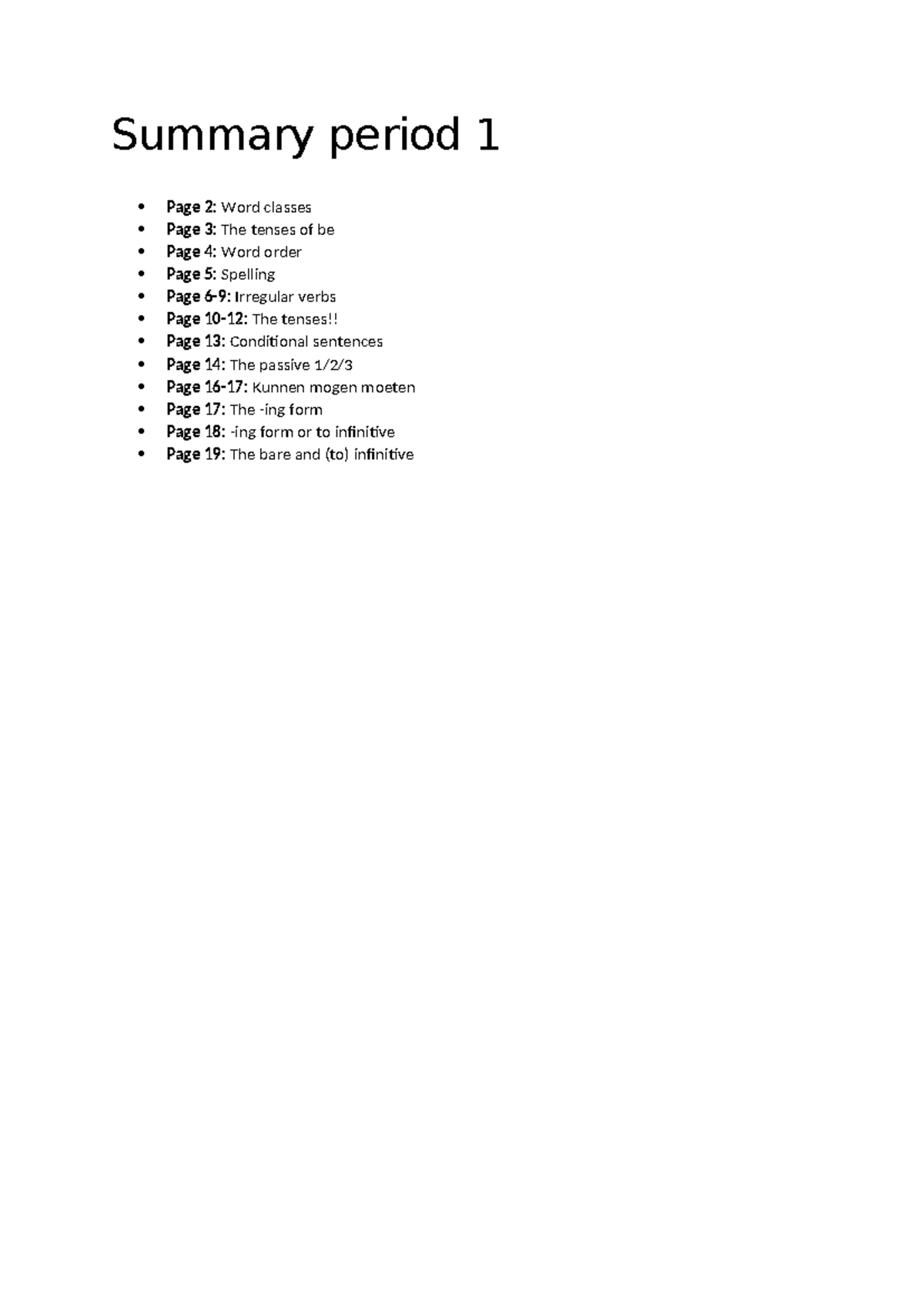 ENG101 Grammar Summary for Midterm Exam: Key Concepts & Rules - Studeersnel