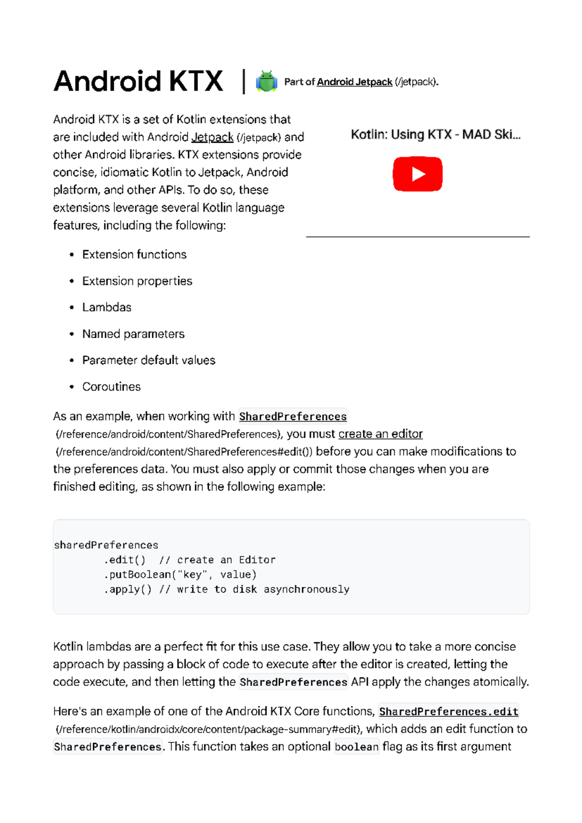 Android KTX - Kotlin Learning Resources - Computer science - Studocu