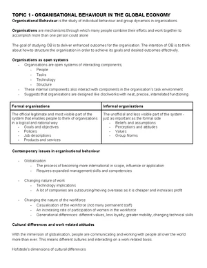 Organisational Behaviour - What is organisational behaviour and why is ...