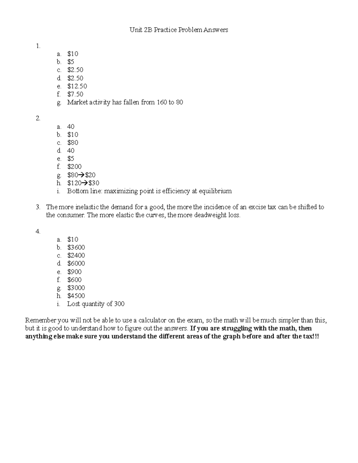 Unit 2B Practice Answers - Unit 2B Practice Problem Answers a. $ b. $ c ...