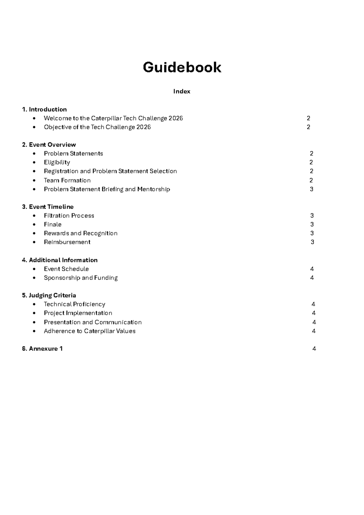 Tech Challenge 2026 - Comprehensive Guidebook for Participants - Studocu