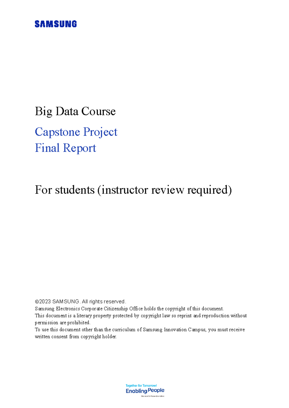 SIC Big Data Capstone Project: Final Report on Health Data Analysis ...