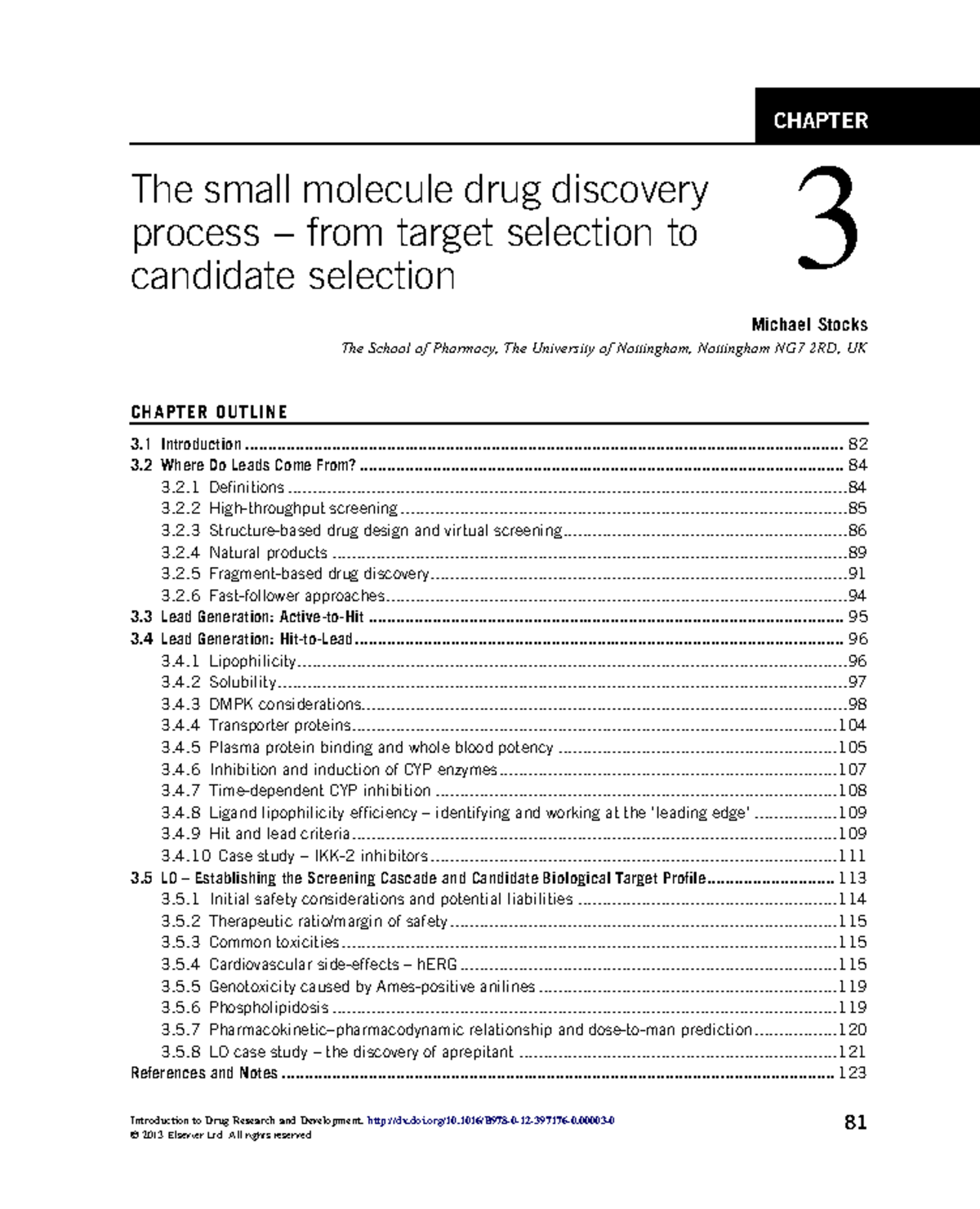 Chapter 3 - The Small Molecule Drug Discovery Process Explained - Studocu