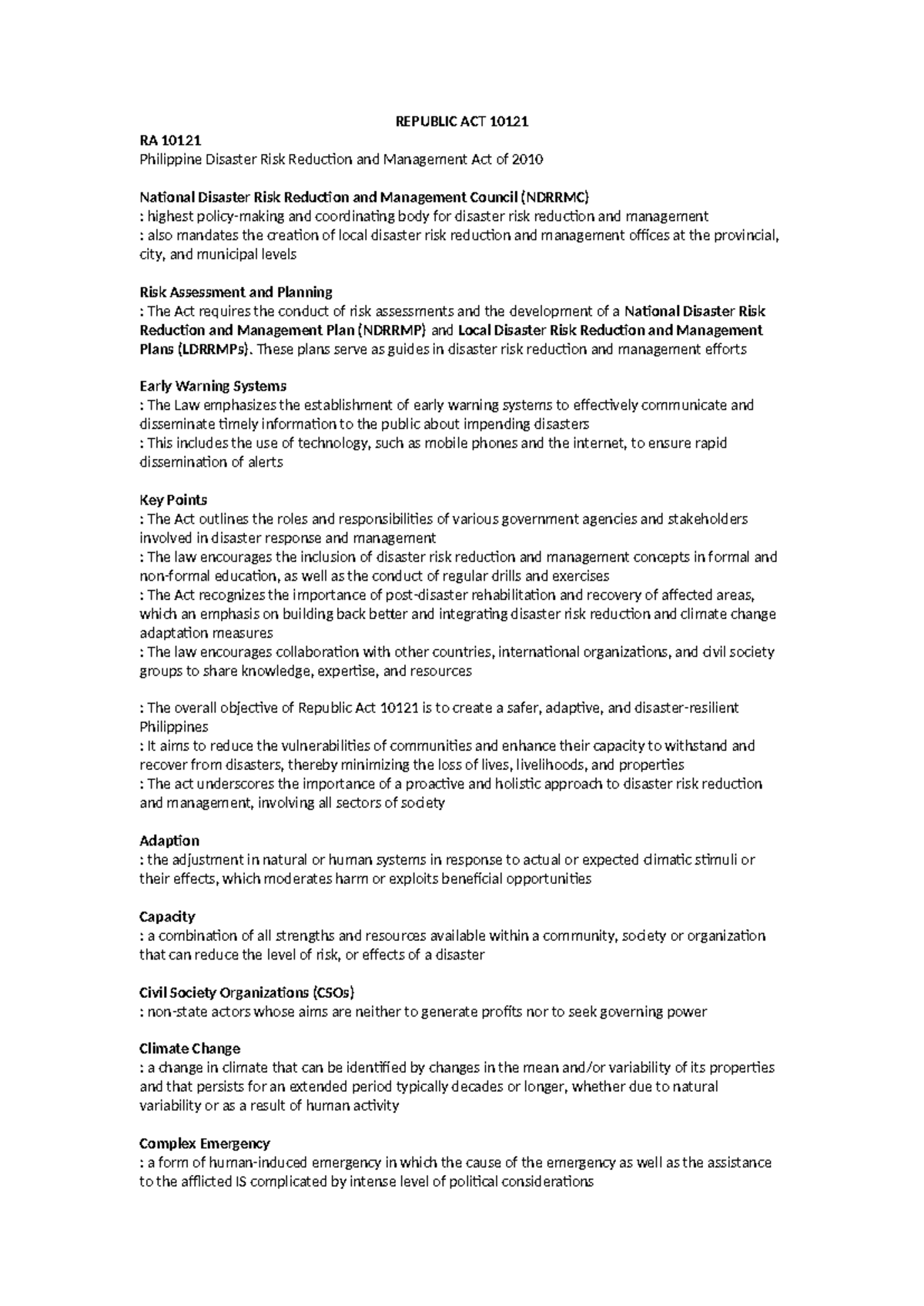 NDRRMC and First Aid: Understanding RA 10121 and Emergency Protocols ...