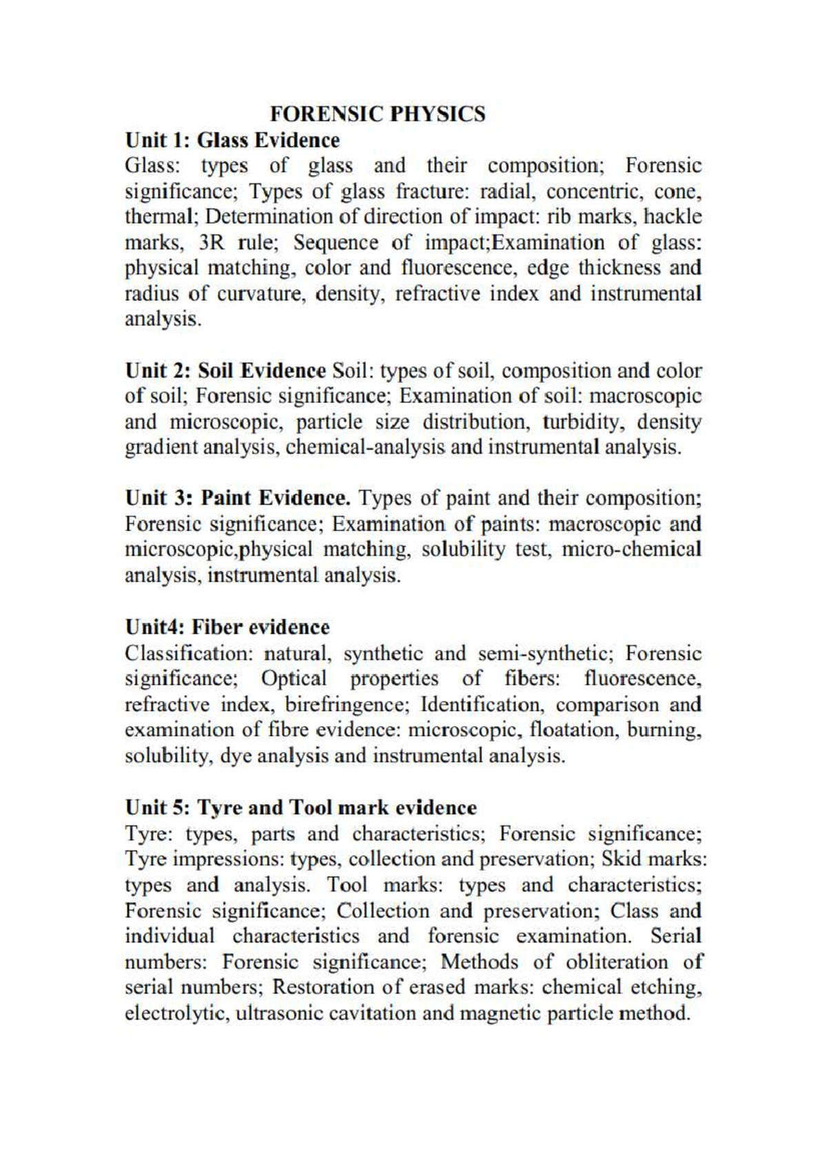 Forensic Physics (FP) Notes: Glass, Soil, Paint, Fiber, and Tool Mark ...