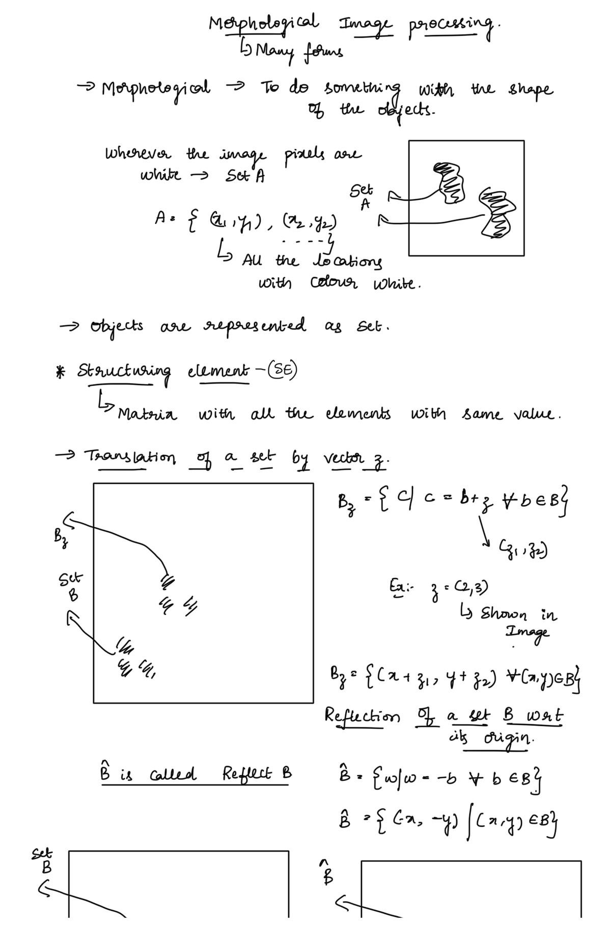 Ipcv notes - Merphological Image processing. L Many forms Morphological ...