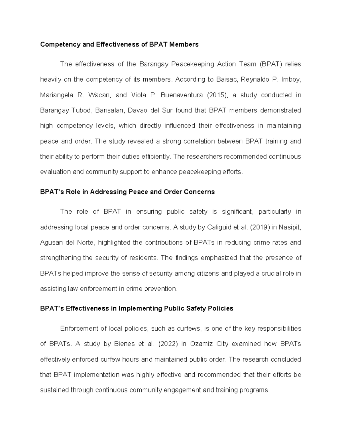 BPAT Competency & Effectiveness in Peacekeeping: A Study Review - Studocu