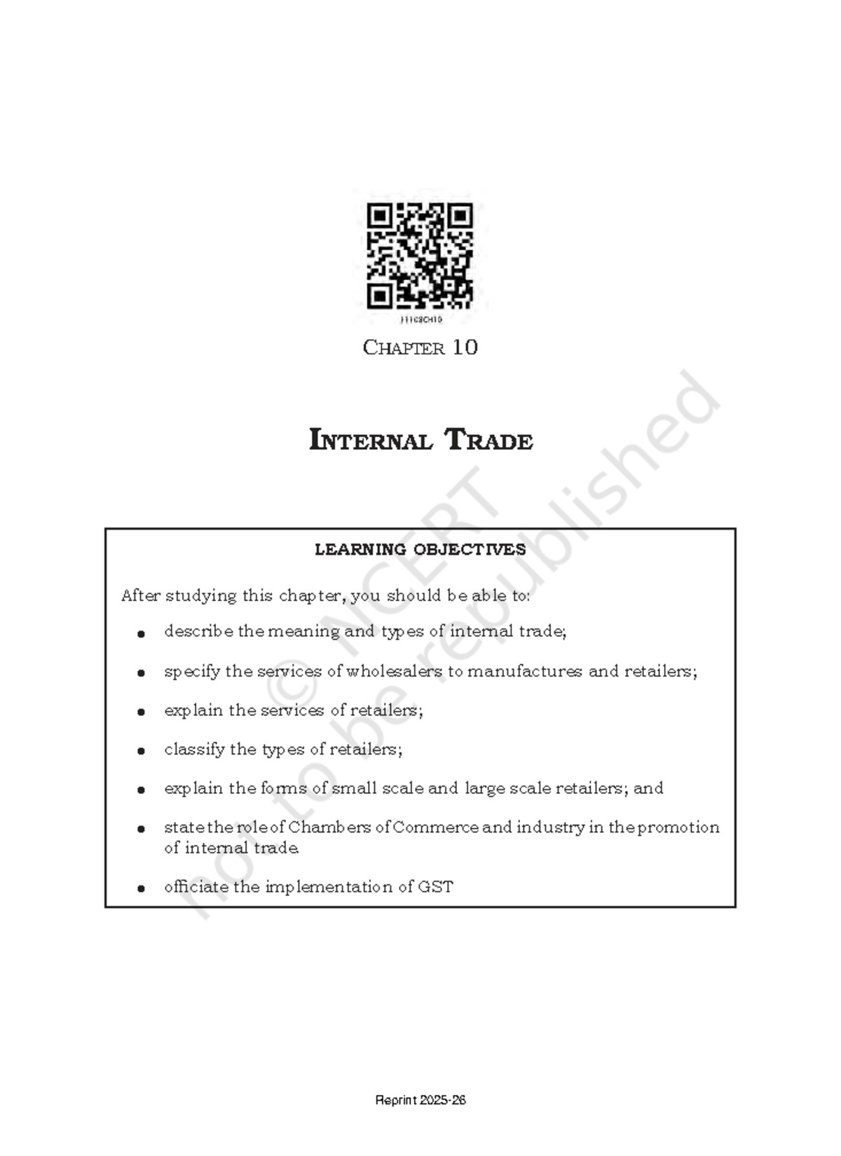 Chapter 10: Internal Trade - Key Concepts and Roles in Commerce - Studocu