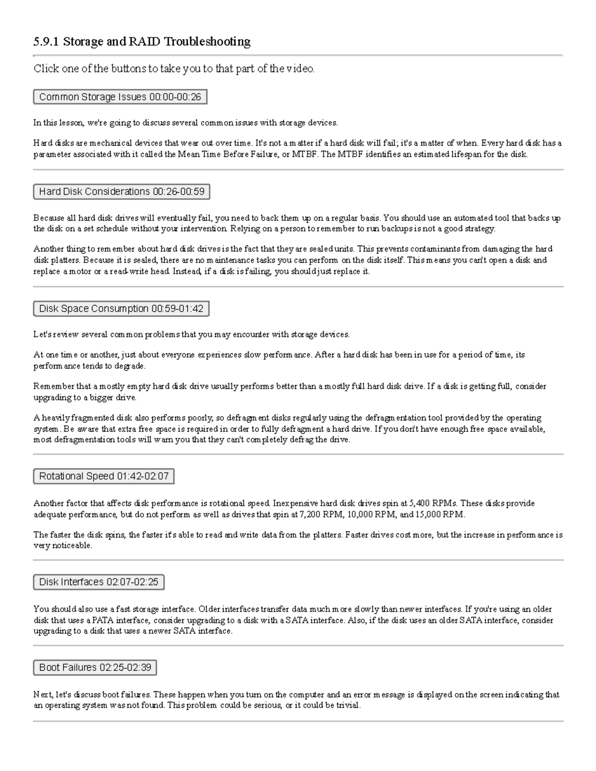 CompTIA Storage and RAID Troubleshooting Guide - 5.9 Storage and RAID ...