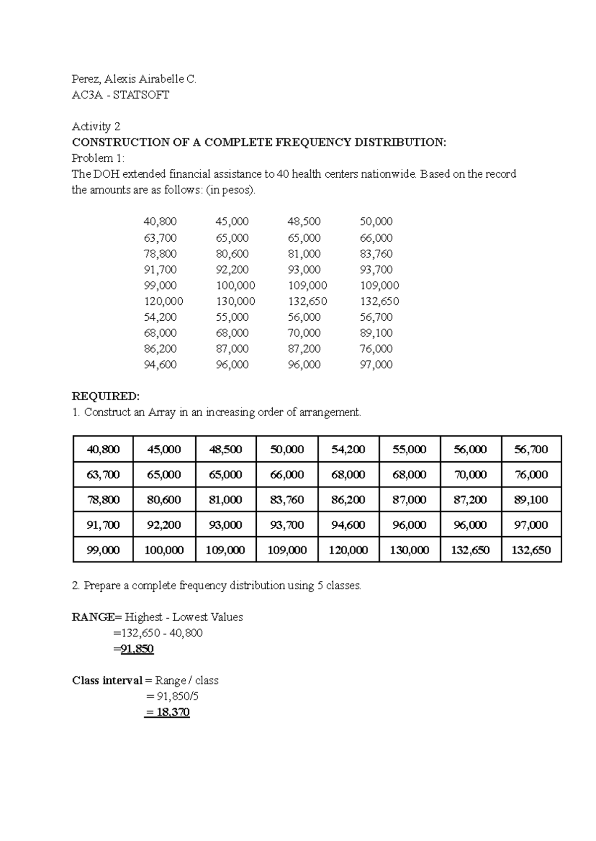 AC3A STATSOFT Activity 2: Frequency Distribution & Central Tendency ...