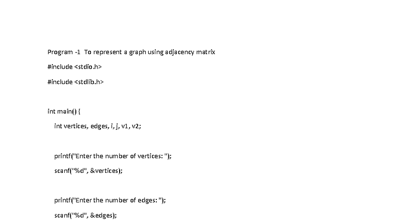 Graph Representation Techniques: Adjacency Matrix & List (VL Pamca 501 ...