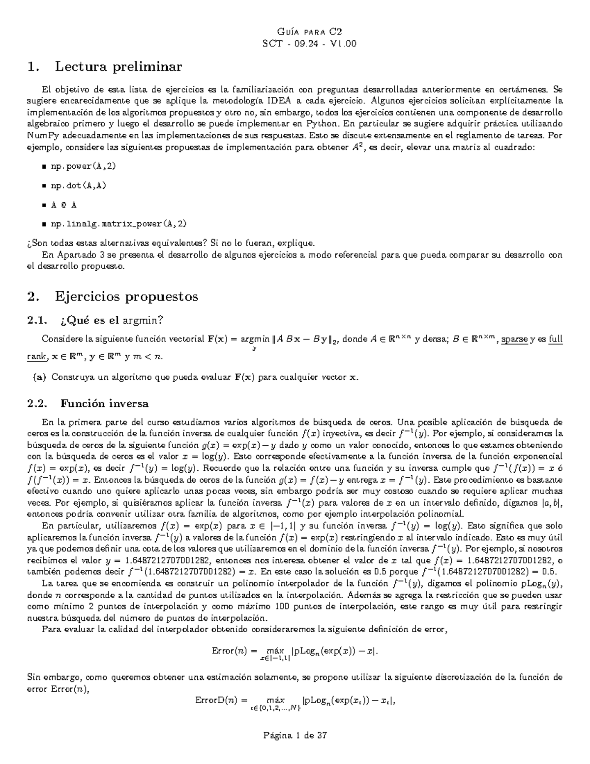 Guía C2 SCT 09.24 V1.00 - Ejercicios y Algoritmos en Python - Studocu